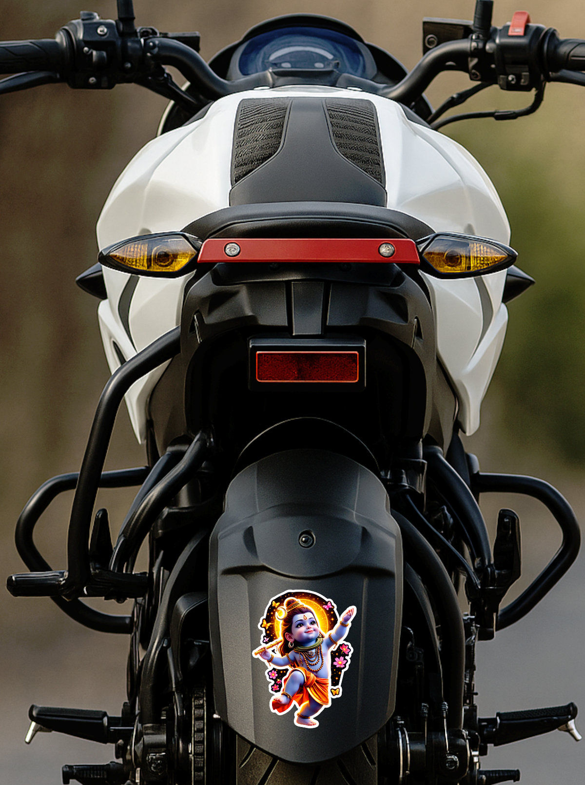 Smeeps Baby Shiva Vinyl Sticker – 10.16 × 10.16 cm (4 × 4 Inch) Waterproof Bike & Car Decal | Cute Bal Shiva Design | UV Resistant Wash Proof | Pack of 1