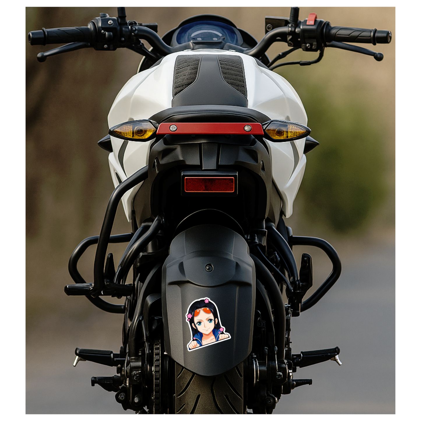 Smeeps Nico Robin Car Sticker – 10.16 x 8.64 cm Anime Peek Vinyl Decal | Cute One Piece Character | Waterproof & UV-Resistant