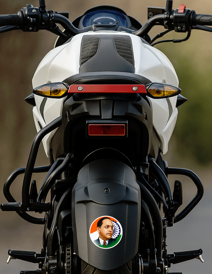 Smeeps Dr. B. R. Ambedkar Sticker – 10.16 × 10.16 cm (4 × 4 Inch) Premium Vinyl Decal | Indian Constitution Leader Portrait Design | Waterproof UV Resistant Wash Proof | Pack of 1