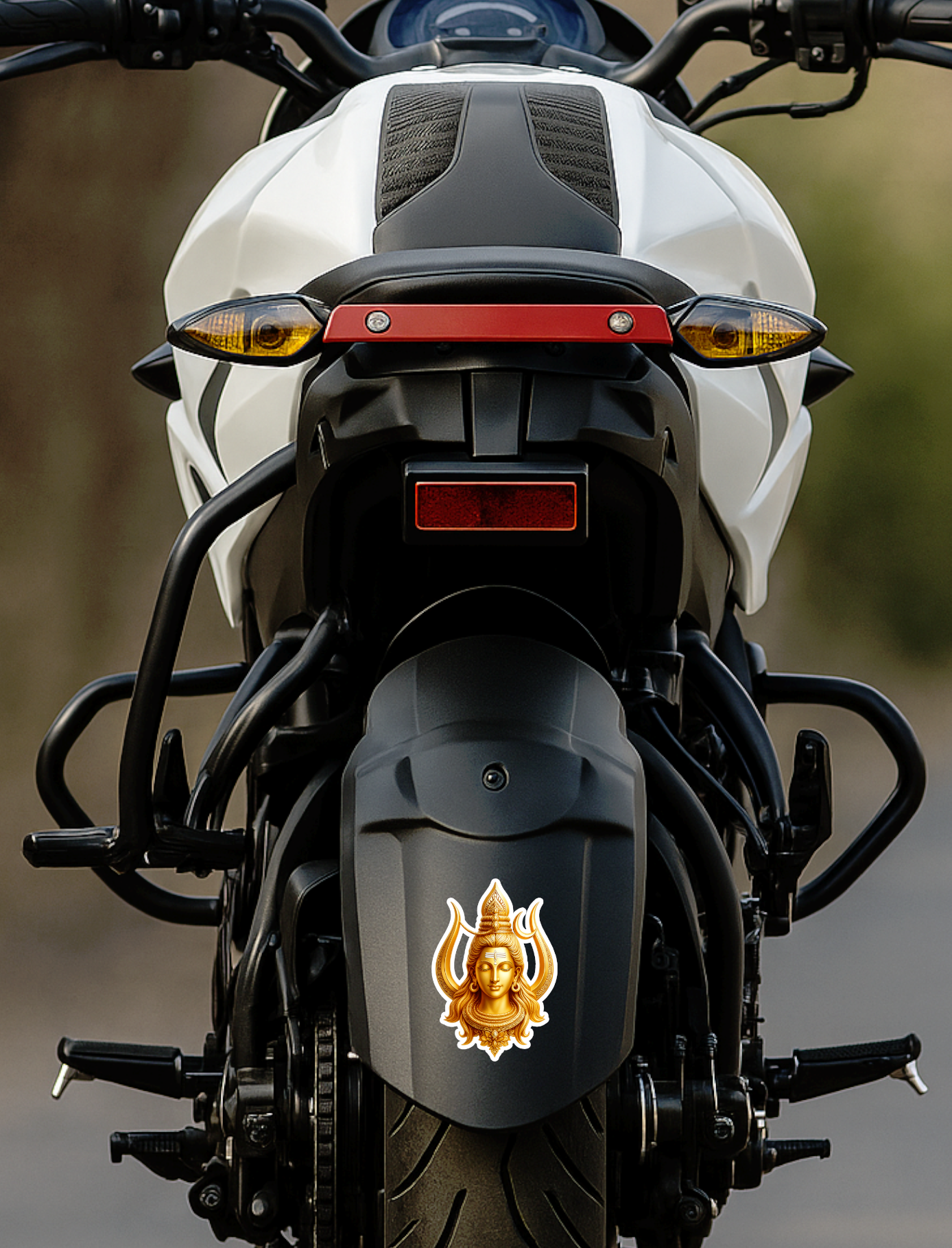 Smeeps Lord Shiva Golden Face Sticker – 10.93 x 7.62 cm Divine Shiv Ji Decal | Spiritual Hindu Wall & Vehicle Sticker | Waterproof & Durable Vinyl