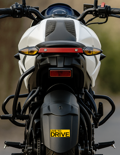 Smeeps Live To Drive Sticker – 14 × 5.08 cm (5.5 × 2 Inch) Premium Vinyl Decal | Bold Motivational Bike Quote Design | Waterproof UV Resistant Wash Proof | Pack of 1