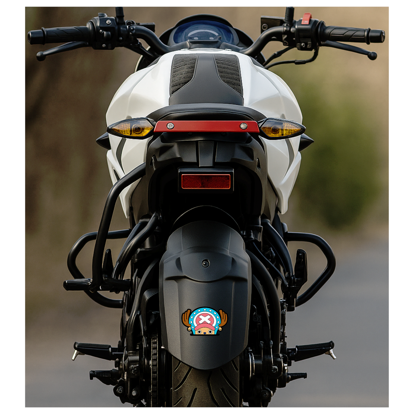 Smeeps Chopper Peeking Sticker – 11.94 x 7.62 cm Car Rear Glass Peek Decal | Cute One Piece Anime Vinyl | Waterproof & UV-Resistant