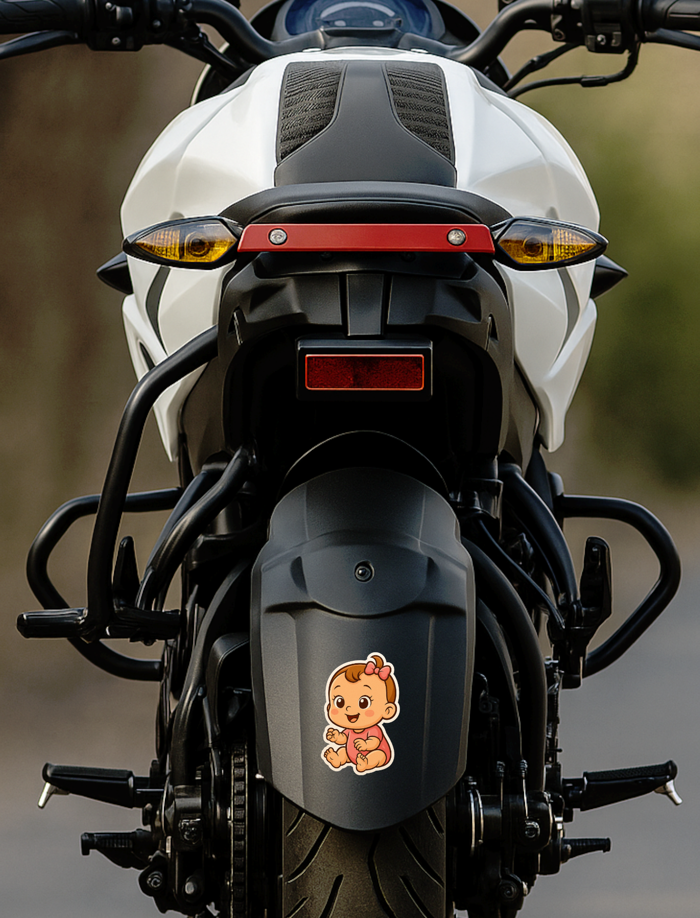 Smeeps Cute Baby Girl Sticker – 11.43 x 7.62 cm Adorable Cartoon Infant Decal | Nursery, Kids Room & School Use | Waterproof Vinyl