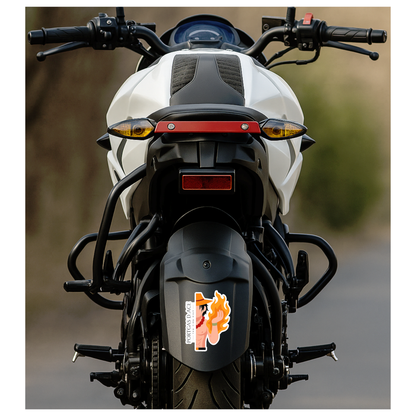 Smeeps Portgas D. Ace Fire Fist Sticker – 10.16 x 7.62 cm Anime Car & Bike Decal | One Piece Inspired Waterproof Vinyl