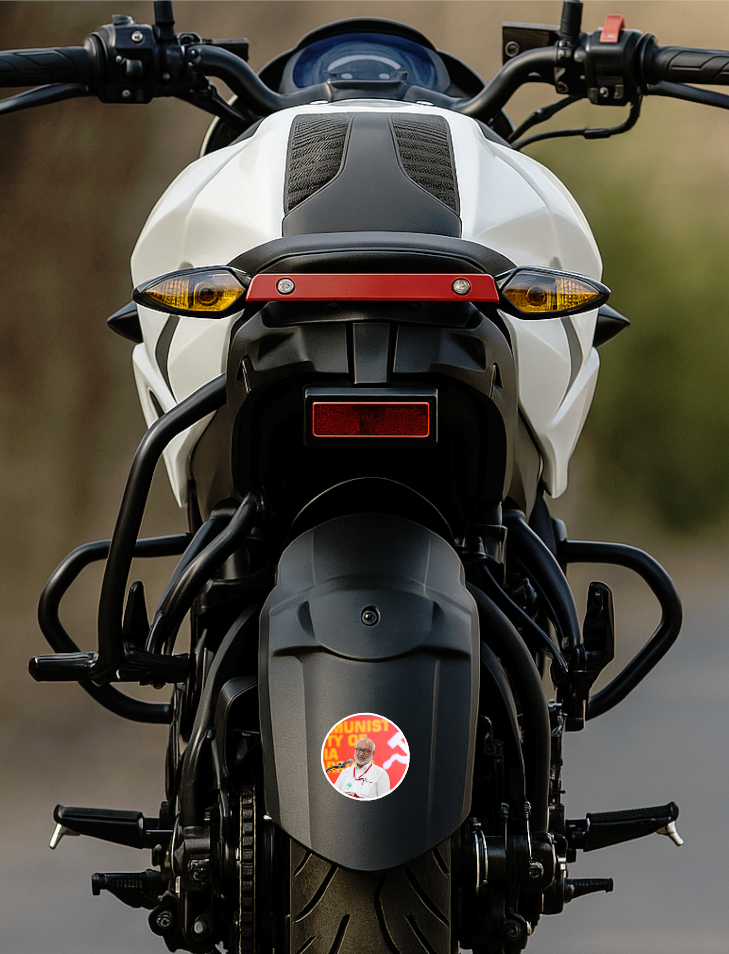 Smeeps M A Baby CPI(M) Sticker – 10.16 cm (4 Inch) Round Car & Bike Vinyl Decal | Waterproof UV Resistant Political Design