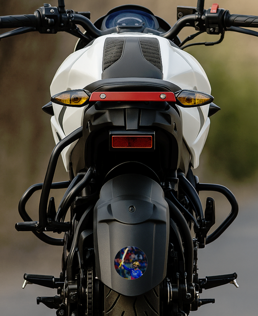 Smeeps Virat Kohli Sticker – 10.16 cm (4 Inch) RCB Celebration Fan Vinyl Decal | Waterproof UV Resistant Round Sticker