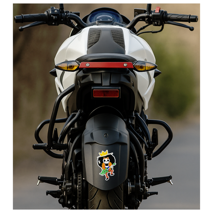 Smeeps Brook One Piece Sticker – 11.94 x 7.62 cm Anime Car & Bike Decal | Soul King Guitar Design | Waterproof & Durable Vinyl