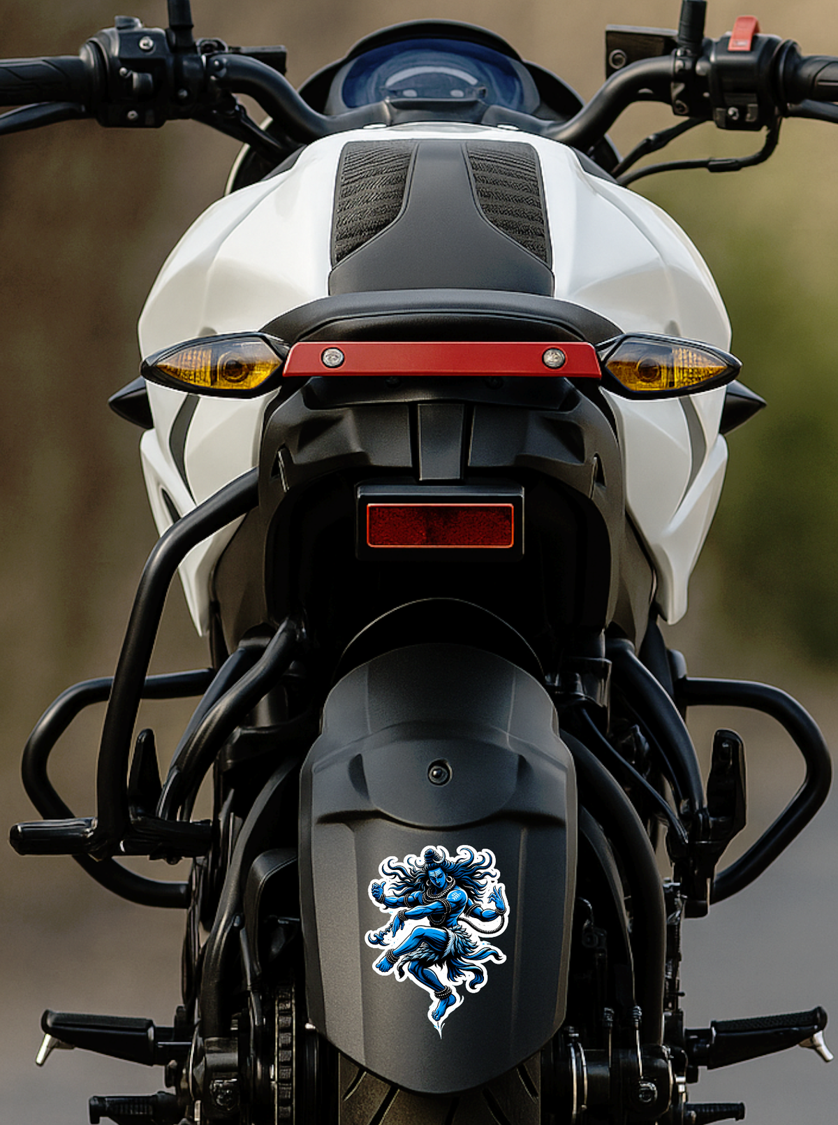 Smeeps Dancing Shiva Vinyl Sticker – 11.69 × 11.69 cm (4.6 × 4.6 Inch) Waterproof Bike & Car Decal | Nataraja Mahadev Design | UV Resistant Wash Proof | Pack of 1