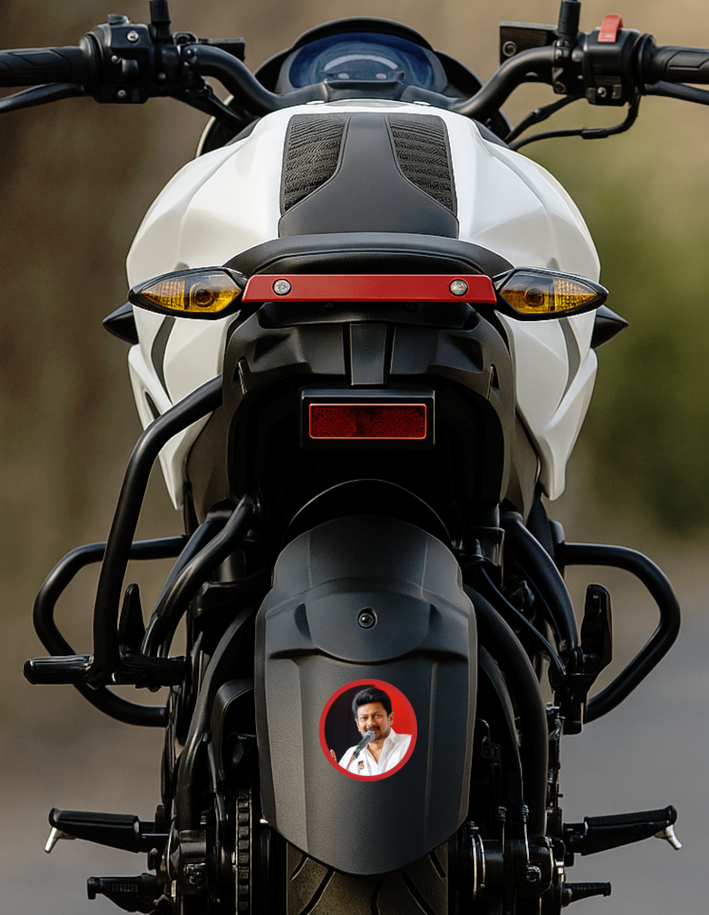 Smeeps Udhayanidhi Stalin Sticker – Public Speech Portrait Design | 10.16 cm Premium Vinyl | Waterproof & UV Resistant Political Car/Bike Deca
