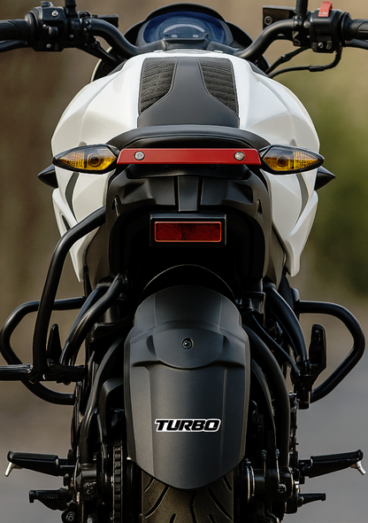 Smeeps Turbo Text Vinyl Sticker – 13.47 × 2.54 cm (5.3 × 1 Inch) Waterproof Die-Cut Car Sticker | UV Resistant Washproof Turbo Decal for Car, Bike, Helmet & Laptop | Pack of 1