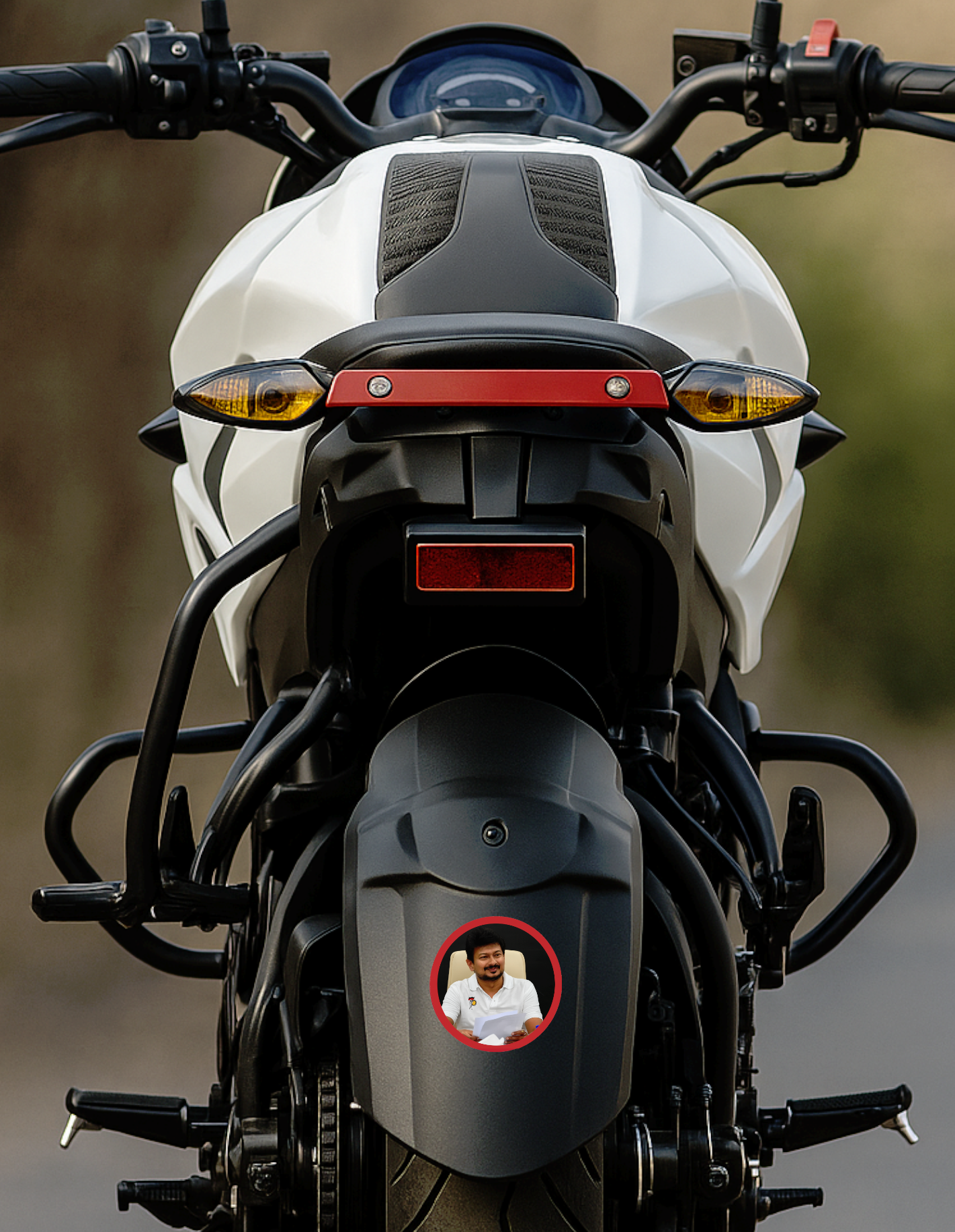 Smeeps Udhayanidhi Stalin Sticker – Premium Political Leader Decal | 10.16 cm Waterproof Vinyl | DMK Supporters Car & Bike Sticker