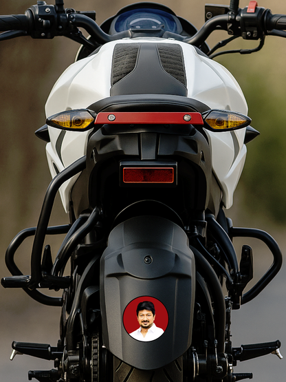 Smeeps Udhayanidhi Stalin Sticker – High-Quality Political Leader Decal | 10.16 cm Premium Vinyl | Waterproof & UV Resistant Car/Bike Sticker
