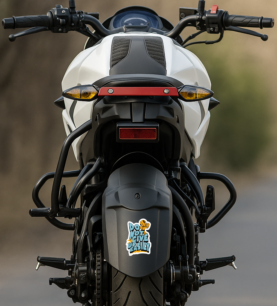 Smeeps “Do Not Give Up Easily” Sticker – 7.62 x 10.93 cm Motivational Fighter Vinyl Decal | Determination & Strength Design | Waterproof & UV-Resistant Car, Bike & Laptop Sticker