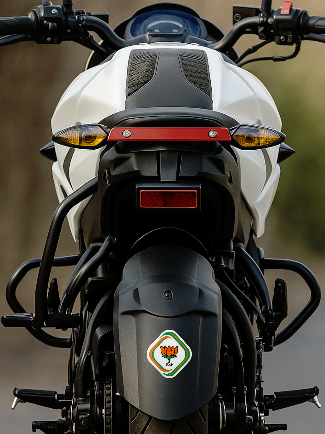 Smeeps BJP Lotus Sticker – 10.16 x 10.93 cm Waterproof Car & Bike Vinyl Decal | Durable & Wash-Proof Political Symbol Sticker