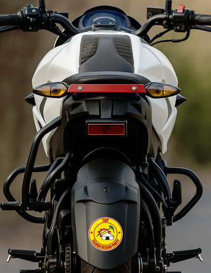 Smeeps TDP Telugu Desam Party Symbol Round Vinyl Sticker – 10.16 × 10.16 cm (4 × 4 Inch) Political Car Bike Helmet Sticker | Waterproof UV Resistant Wash Proof | Pack of 1