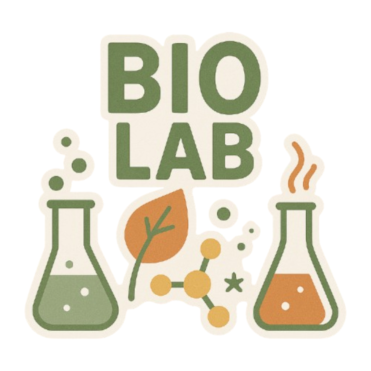 Smeeps Bio Lab Sticker – 10.16 x 10.67 cm Science Theme Vinyl Decal | Eco-Chemistry Design | Waterproof & Durable