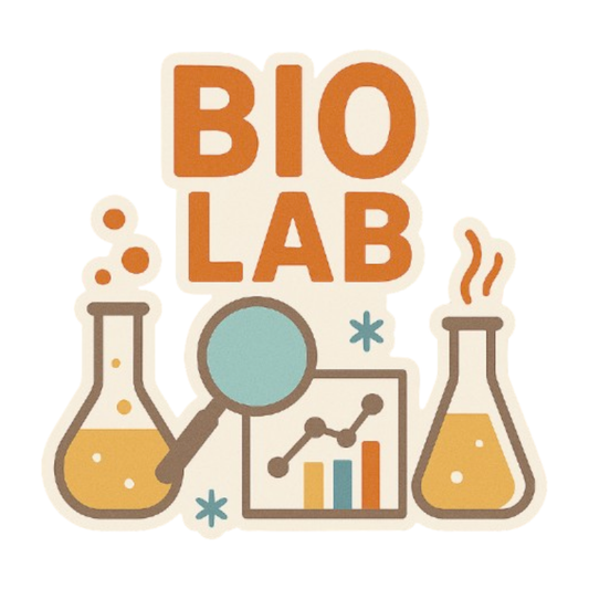 Smeeps Bio Lab Sticker – 10.16 x 9.66 cm Science Research Vinyl Decal | Lab Flasks & Analytics Theme | Waterproof & Durable