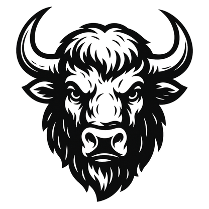 Smeeps Bison Head Sticker – 8.89 x 7.62 cm Car & Bike Vinyl Decal | Bold Bull Design | Waterproof & Durable