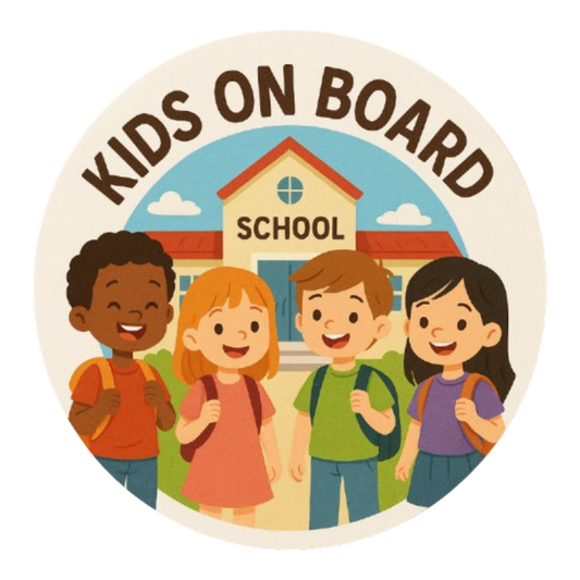 Smeeps Kids on Board Sticker – 13.97 x 13.97 cm | Colorful School Theme with Happy Children for School Buses
