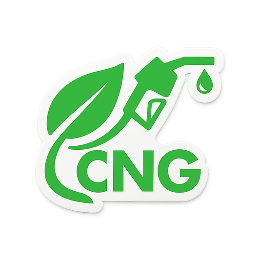 Smeeps CNG Eco Fuel Sticker – 9 x 7.7 cm Green Leaf & Nozzle Design Car & Bike Vinyl Decal | Waterproof | Clear CNG Identification