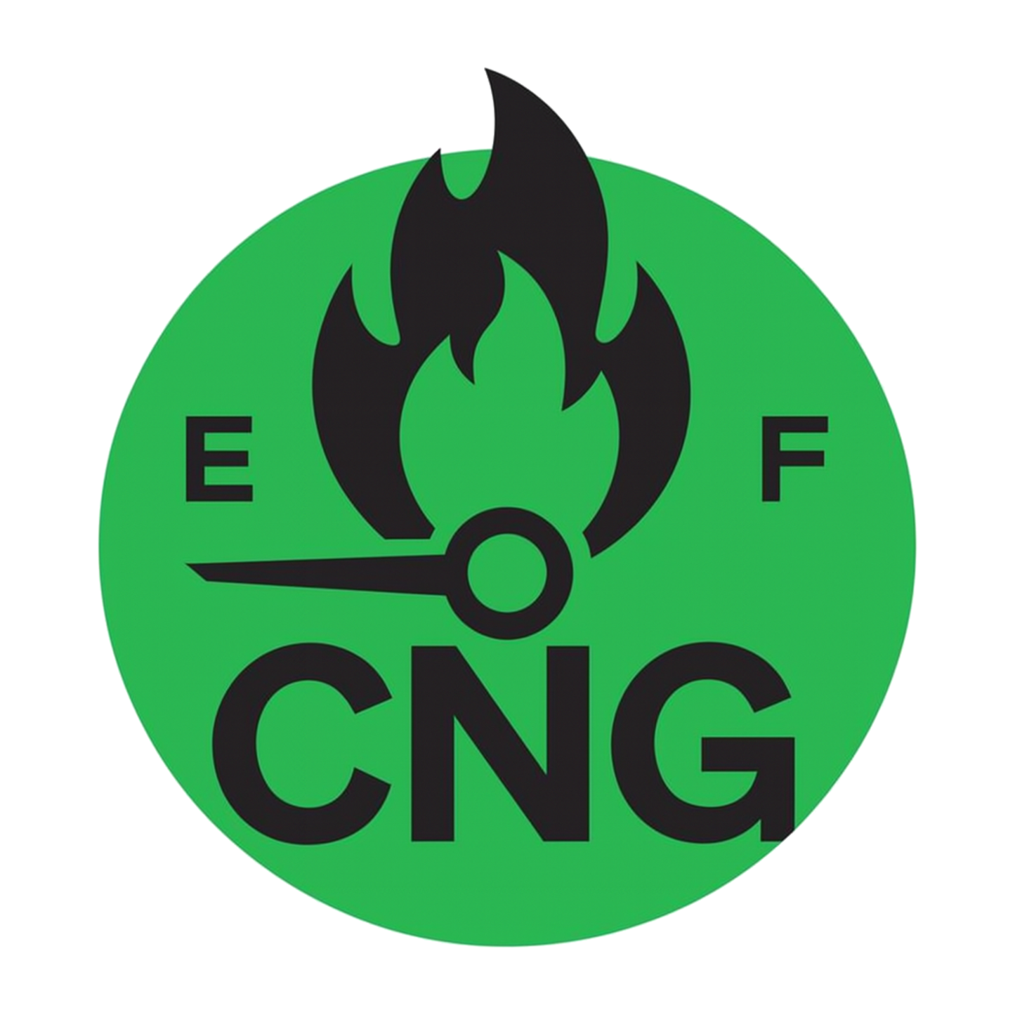 Smeeps CNG Fuel Gauge Sticker – 10.16 x 10.16 cm Round Green Gas Indicator Car & Bike Vinyl Decal | Waterproof | Clear CNG Identification