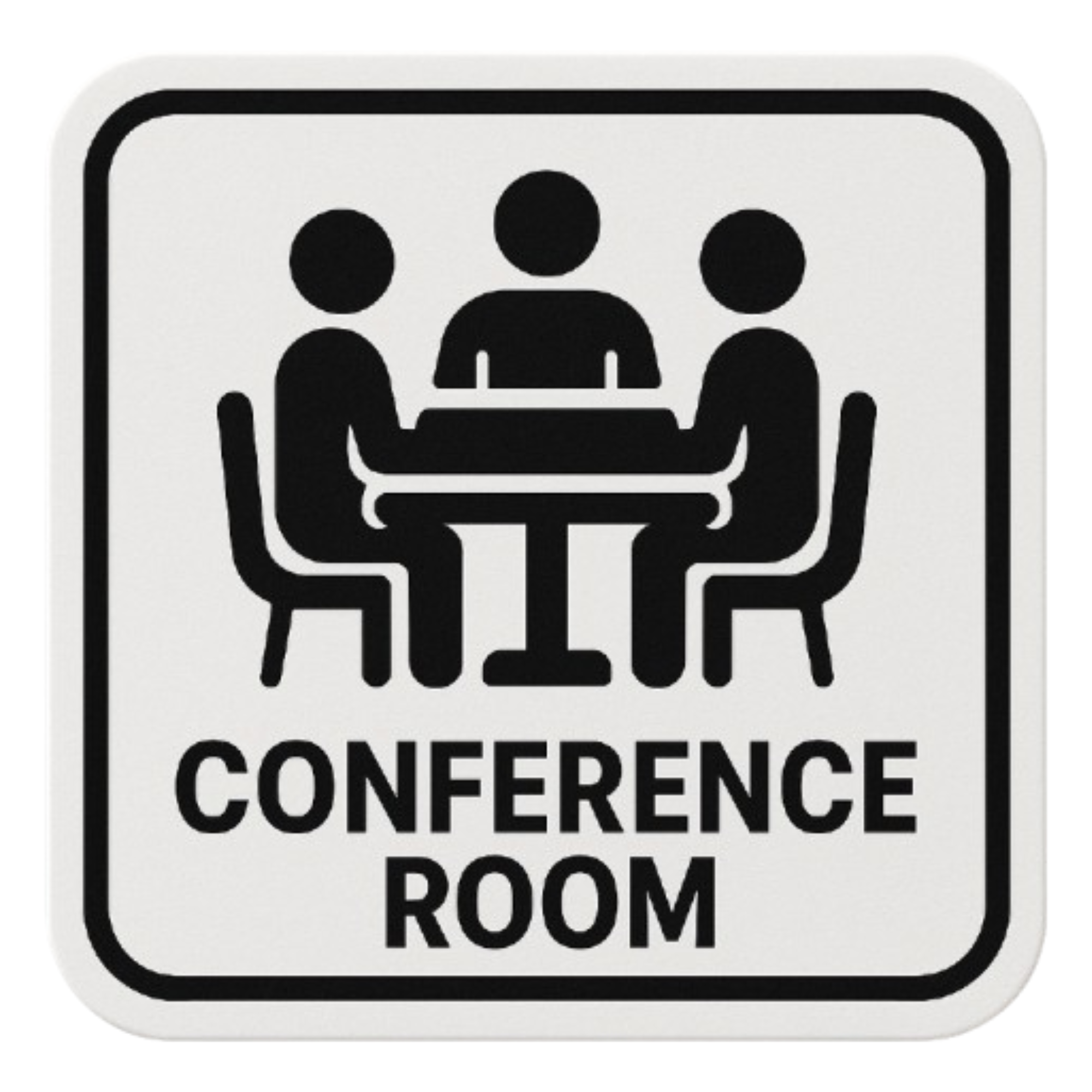 Room Sign Sticker Smeeps Conference Room Sign Sticker – 14 x 14 cm | Bold Office Indicat ...