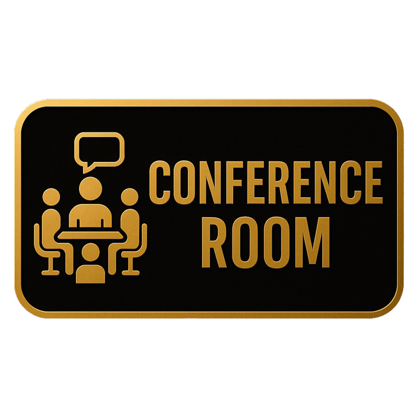 Smeeps Conference Room Door Sticker – 26.67 x 15.24 cm Premium Gold & Black Vinyl Sign | Waterproof, Durable & Easy Application