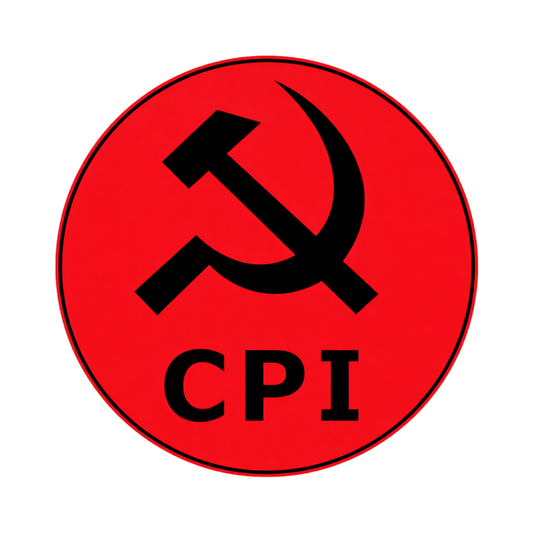 Smeeps CPI Hammer & Sickle Round Sticker – 10.16 cm (4 Inch) Car & Bike Vinyl Decal | Waterproof UV Resistant Political Sticker