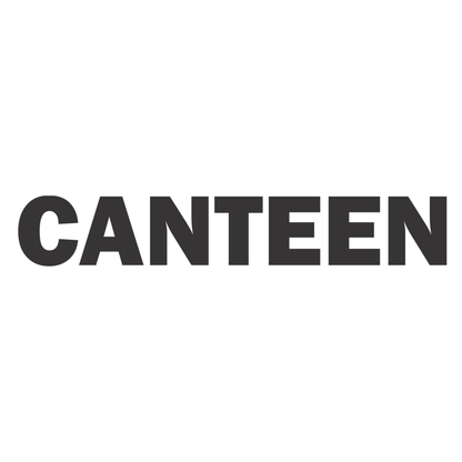 Smeeps Canteen Sticker – 12 x 2 cm Bold Text Vinyl Label | Waterproof & Durable Signage for Offices, Schools & Commercial Spaces