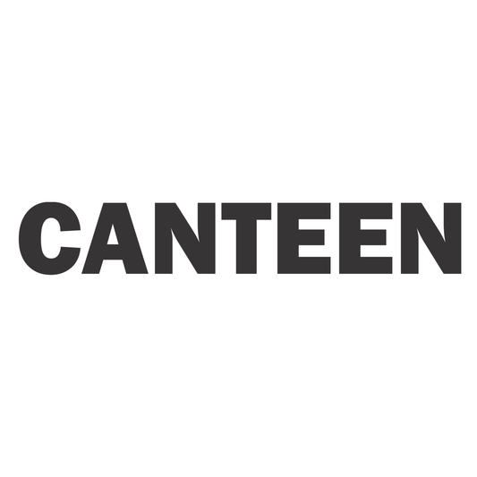 Smeeps Canteen Sticker – 12 x 2 cm Bold Text Vinyl Label | Waterproof & Durable Signage for Offices, Schools & Commercial Spaces