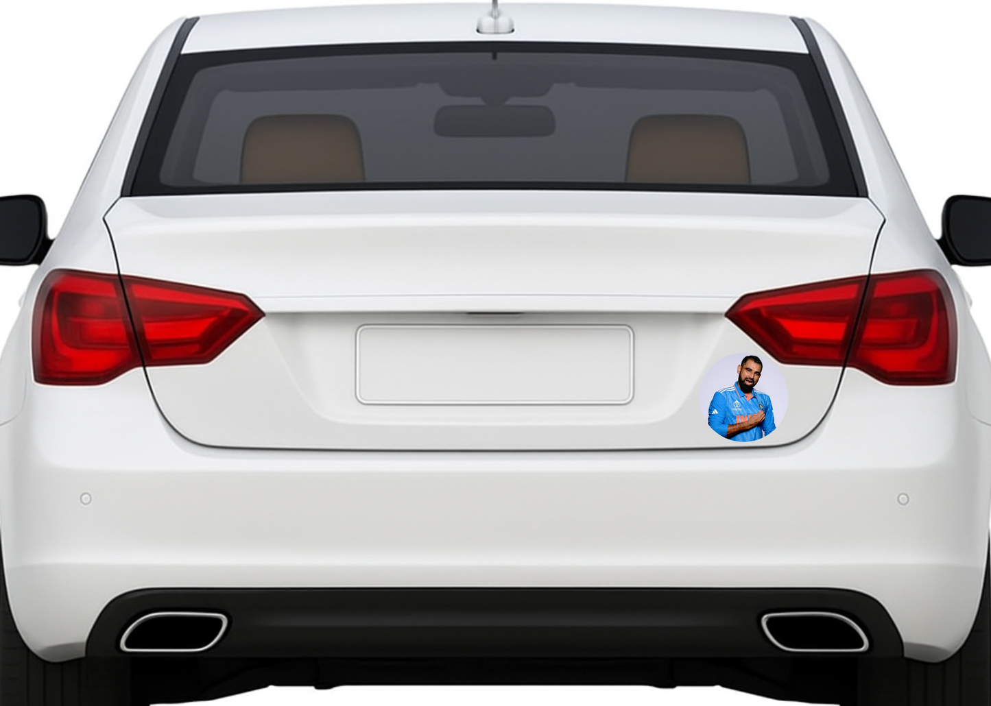 Smeeps Krunal Pandya Sticker – 10.16 cm (4 Inch) Indian Cricket Star Fan Vinyl Decal | Waterproof UV Resistant Round Car & Bike Sticker