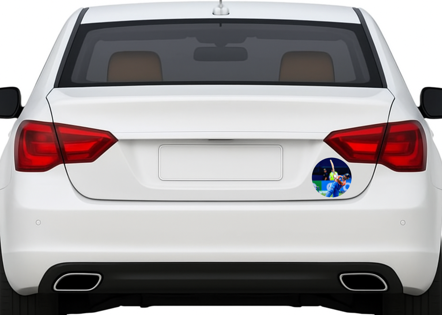 Smeeps Rishabh Pant Sticker – 10.16 cm (4 Inch) Indian Cricket Star Fan Vinyl Decal | Waterproof UV Resistant Round Car & Bike Sticker