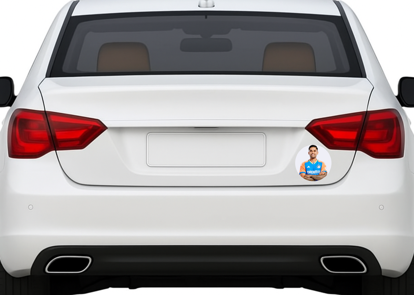 Smeeps Suryakumar Yadav Sticker – 10.16 cm (4 Inch) Indian Cricket Star Fan Vinyl Decal | Waterproof UV Resistant Round Car & Bike Sticker