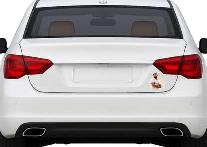 Smeeps T. Natarajan Sticker – 10.16 cm (4 Inch) Indian Cricket Fast Bowler Fan Vinyl Decal | Waterproof UV Resistant Round Car & Bike Sticker