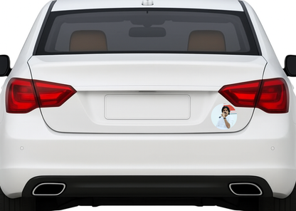 Smeeps Pawan Kalyan Speech Pose Sticker – 10.16 cm (4 Inch) Round Political Vinyl Decal | Waterproof UV Resistant Car & Bike Sticker