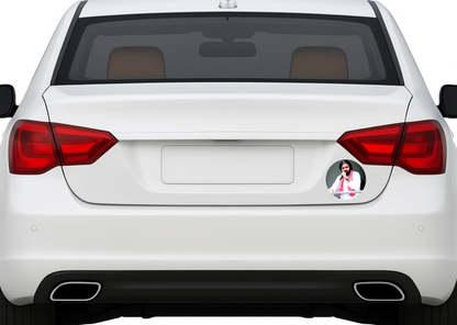 Smeeps Pawan Kalyan Podium Speech Sticker – 10.16 cm (4 Inch) Round Political Vinyl Decal | Waterproof UV Resistant Car & Bike Sticker