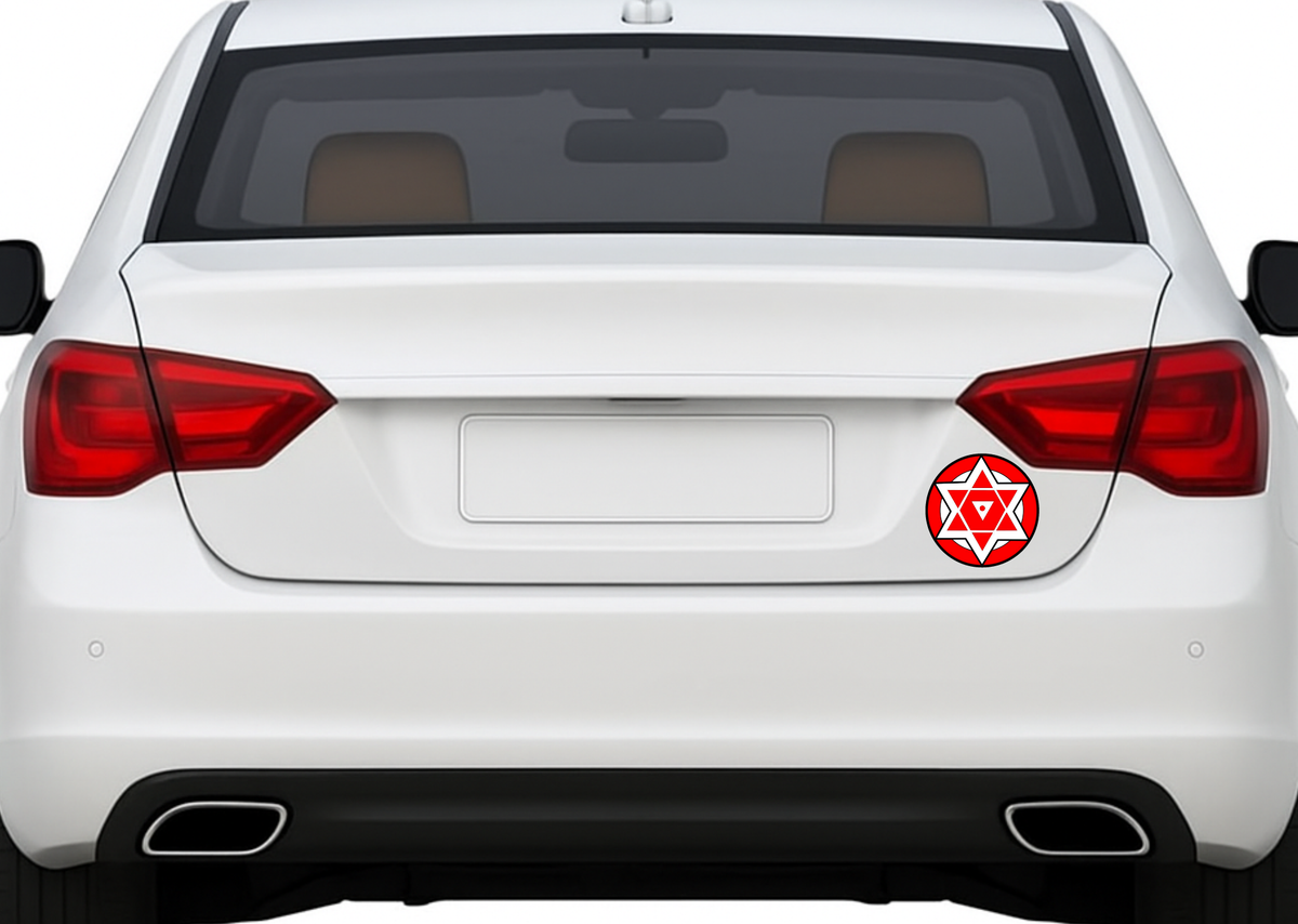 Smeeps Janasena Party Logo Sticker – 10.16 cm (4 Inch) Round Political Vinyl Decal | Waterproof UV Resistant Car & Bike Sticker
