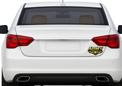 Smeeps ARMY Logo Sticker – 11.43 cm (4.5 Inch) Military Style Vinyl Decal | Waterproof UV Resistant Car & Bike Sticker