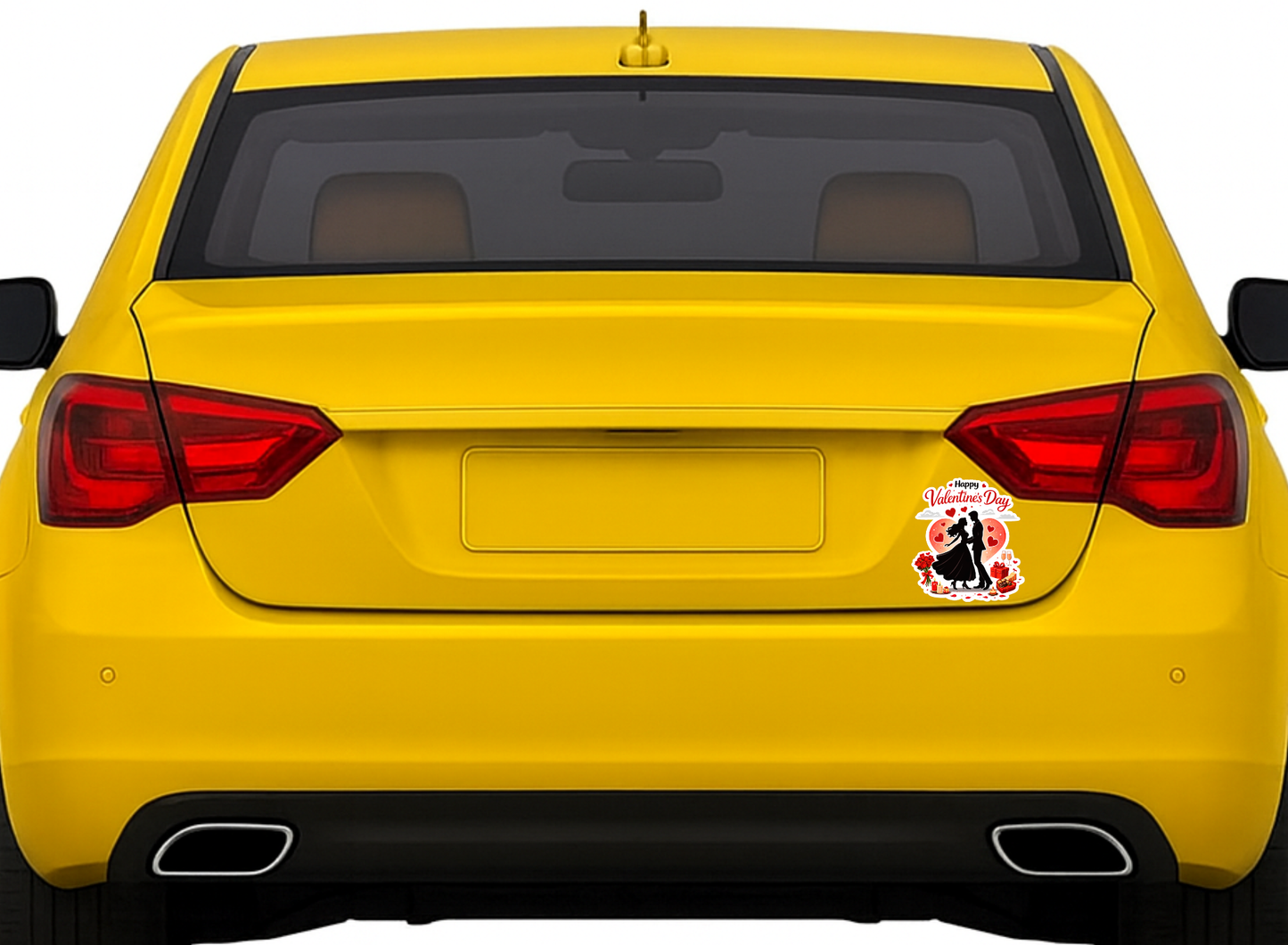Smeeps Happy Valentine’s Day Romantic Couple Sticker – 10.93 × 10.16 cm (4.3 × 4 Inch) Premium Vinyl Decal | Love Celebration Design | Waterproof UV Resistant Wash Proof | Pack of 1