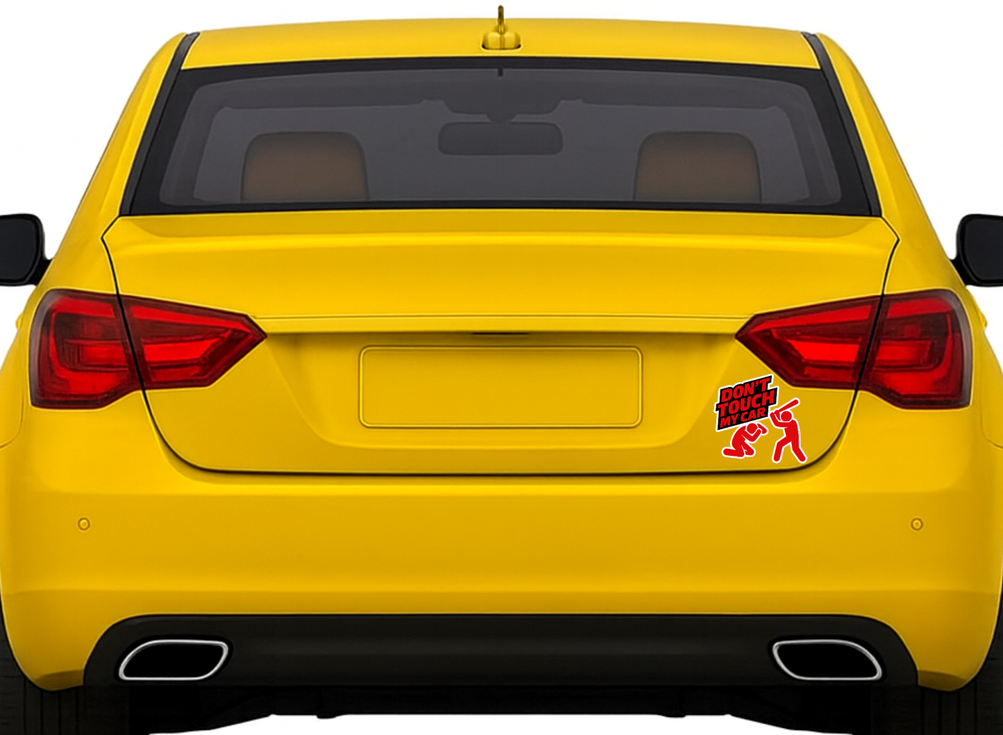 Smeeps Don’t Touch My Car Sticker – 10.42 × 10.16 cm (4.1 × 4 Inch) Waterproof Vinyl Funny Warning Sticker for Cars & Bikes | UV Resistant | Pack of 1