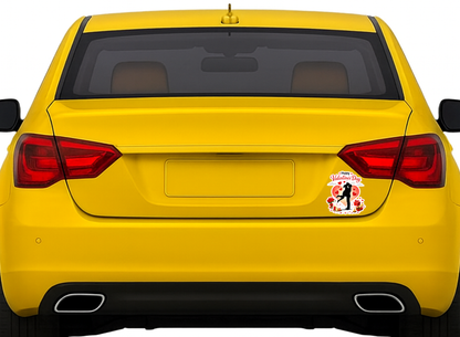 Smeeps Happy Valentine’s Day Kiss Couple Sticker – 10.16 × 9.15 cm (4 × 3.6 Inch) Premium Vinyl Decal | Romantic Love Heart Design | Waterproof UV Resistant Wash Proof | Pack of 1
