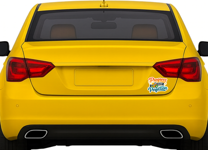 Smeeps Progress Over Perfection Sticker – 10.16 × 7.62 cm (4 × 3 Inch) Motivational Quote Vinyl Sticker | Waterproof UV Resistant Wash Proof Durable