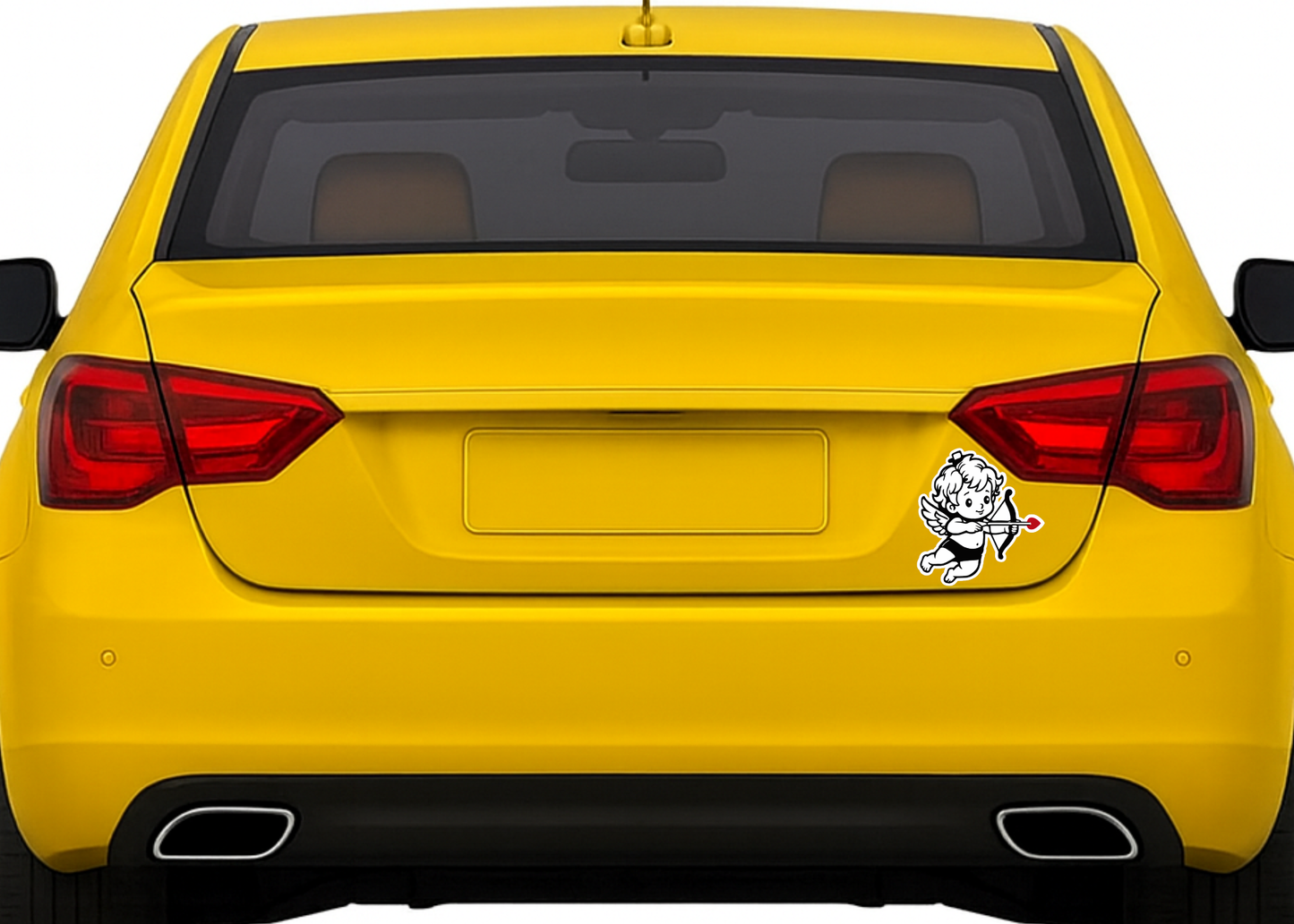 Smeeps Cute Cupid Angel Car & Bike Sticker – 10.16 × 8.40 cm (4 × 3.7 Inch) Love Angel Vinyl Decal | Waterproof UV Resistant Wash Proof Durable
