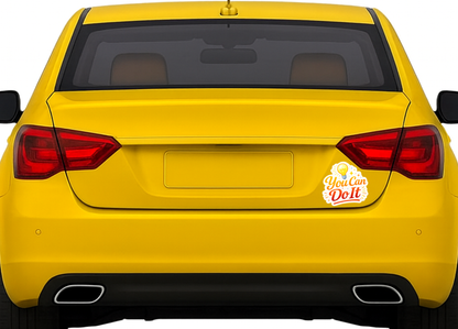 Smeeps You Can Do It Sticker – 10.16 × 9.66 cm (4 × 3.8 Inch) Motivational Quote Vinyl Sticker | Waterproof UV Resistant Wash Proof Durable