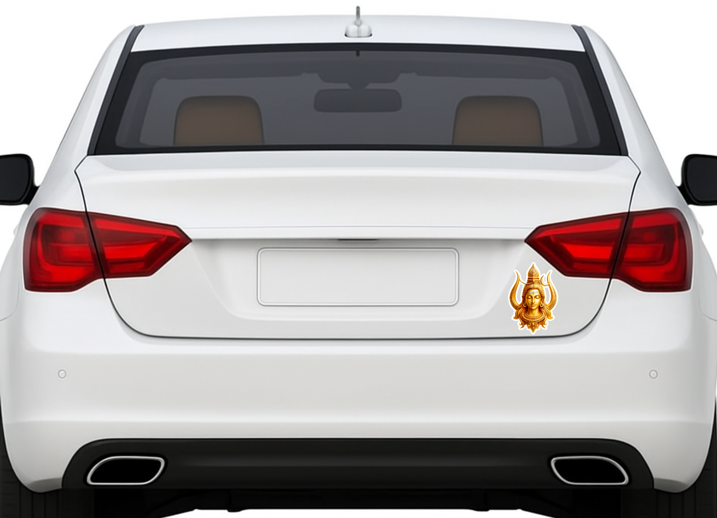 Smeeps Lord Shiva Golden Face Sticker – 10.93 x 7.62 cm Divine Shiv Ji Decal | Spiritual Hindu Wall & Vehicle Sticker | Waterproof & Durable Vinyl