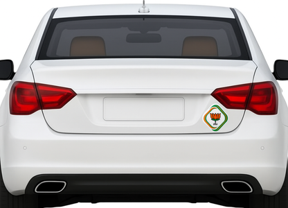 Smeeps BJP Lotus Sticker – 10.16 x 10.93 cm Waterproof Car & Bike Vinyl Decal | Durable & Wash-Proof Political Symbol Sticker