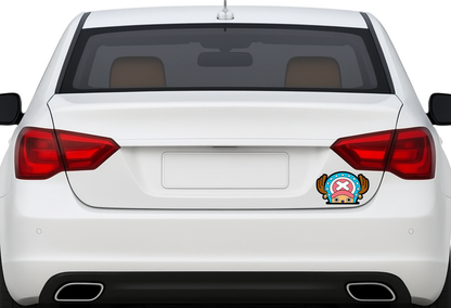 Smeeps Chopper Peeking Sticker – 11.94 x 7.62 cm Car Rear Glass Peek Decal | Cute One Piece Anime Vinyl | Waterproof & UV-Resistant