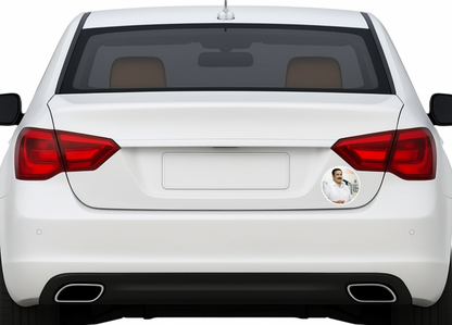 Smeeps Anbumani Ramadoss Portrait Round Sticker – 10.16 cm / 4 Inch Car & Bike Vinyl Decal | Political Leader Design | Waterproof & UV Resistant