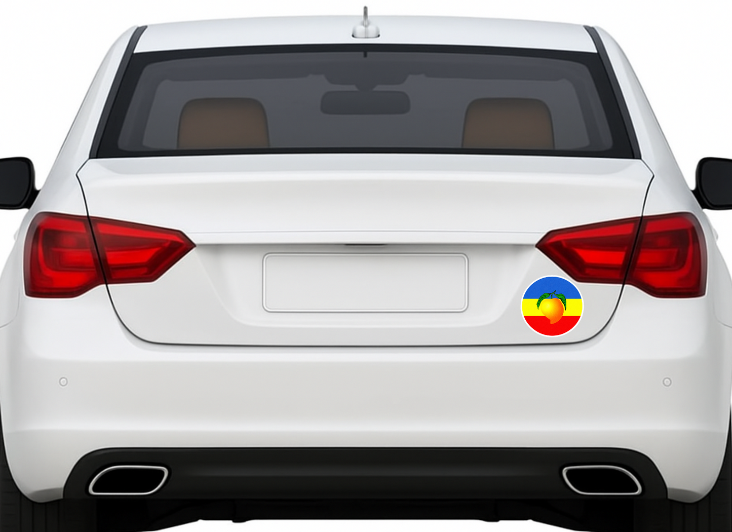 Smeeps PMK Mango Symbol Sticker – 10.16 cm Round Car & Bike Vinyl Decal | Waterproof Political Party Design
