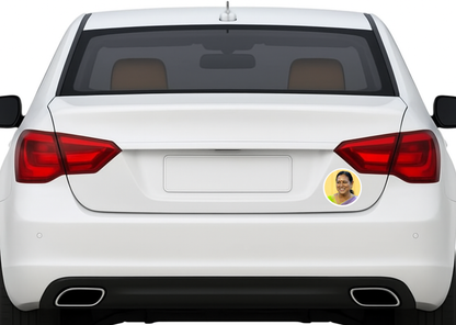 Smeeps Premalatha Vijayakanth Sticker – 10.16 cm Round Car & Bike Vinyl Decal | Waterproof Political Leader Design